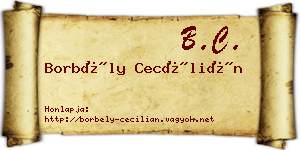 Borbély Cecílián névjegykártya